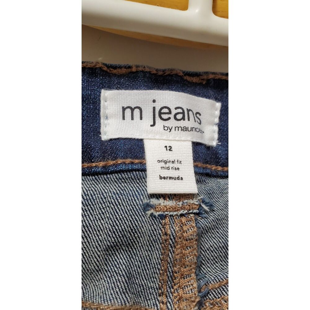m jeans by Maurcies Size 12 Orginal Fit, Mid Rise, Bermuda, Dark Blue - Picture 4 of 4